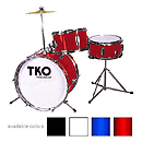 TKO 3-piece Junior Drum Set with Throne - Black Finish