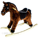 Charm Co. Dk Brown Rocking Horse w/black mane & tail