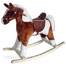 Charm Co. New Pinto Horse w/brown Saddle
