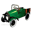 Charm Co. Classic Green Metal Pedal Pick Up Truck