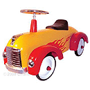 Charm Co. Metal Yellow Speedster with Red Flames