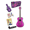 Daisy Rock Pixie Acoustic Guitar Starter Pack - Pink Sparkle