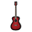 Daisy Rock Pixie Series Acoustic-Electric Guitar - Rasberry Burst