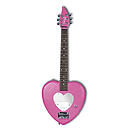 Daisy Rock Debutante Heartbreaker Short Scale Electric Guitar  (Pink Heart)