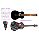 Luna Imagine Children's Mini-Acoustic Guitar - Blank Slate with Re-usable Markers