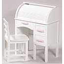 GuideCraft Jr. Roll-Top Desk, White