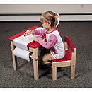 GuideCraft Art Table & Chair Set - Red