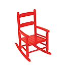 KidKraft 2-Slat Rocking Chair - Red