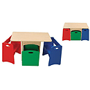 KidKraft Natural Table with Primary Benches