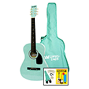 Darling Divas 3/4-size Children's Acoustic Guitar Starter Package - Nylon String, Surfer Green