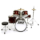 TKO 5-Piece Junior Drum Set - Silver