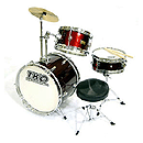 TKO 3-piece Junior Drum Set with Throne - Wine Red Finish