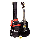 Lauren Children's Beginner Acoustic Guitar Package - Black Guitar