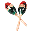 Maracas w/ Large Wood Shell