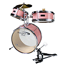 Percussion Plus 3-Piece Children's Mini Drum Set - Pink
