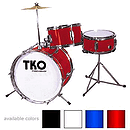 TKO 3-piece Junior Drum Set with Throne - Metallic Blue Finish