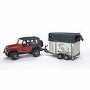 Bruder Jeep Wrangler Unlimited w/Horse Trailer & Horse