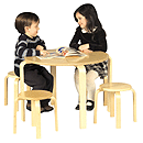 GuideCraft Nordic Table & Chairs Set - Natural
