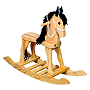 GuideCraft Natural Rocking Horse