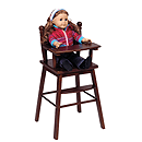 GuideCraft Doll High Chair - Espresso