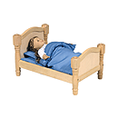 GuideCraft Doll Bed - Natural
