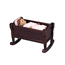GuideCraft Doll Cradle - Espresso
