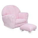 KidKraft Upholstered Rocker & Ottoman - Chenille
