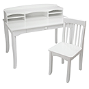 KidKraft Avalon Desk with Hutch - White