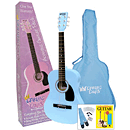 Darling Divas 3/4-size Children's Acoustic Guitar Starter Package - Nylon String, Powder Blue