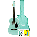 Darling Divas 3/4-size Children's Acoustic Guitar Starter Package - Nylon String, Surfer Green