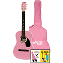 Darling Divas 3/4-size Children's Acoustic Guitar Starter Package - Nylon String, Cotton Candy Pink