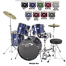 Percussion Plus PP3350 5-piece Drumset w/20" Bass Drum - Wine Red