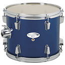 Percussion Plus Deluxe Beginner 5-Piece Drum Set w/ Cymbals and Throne - Metallic Blue