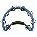 Rhythm Tech Tambourine - Half-moon shape w/power grip - Blue
