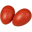 Egg Shakers, Plastic Pair Red