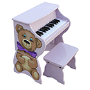 Schoenhut 25 Key Teddy Bear with Bench